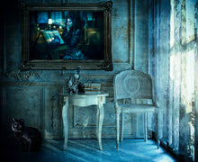 Load image into Gallery viewer, Artwork framed in gold ornate frame and displayed in Edwardian interior. If you are fond of antique furniture this picture would beautifully complement the style of your period interior