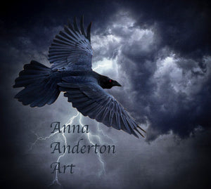 Anna Anderton Art Flying Raven Logo